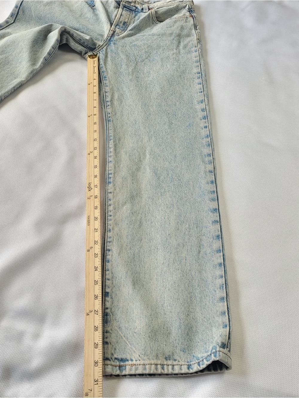 ✅ Levi’s classic 501 90s Light Wash Straight Leg Jeans size 27 - Picture 4 of 12
